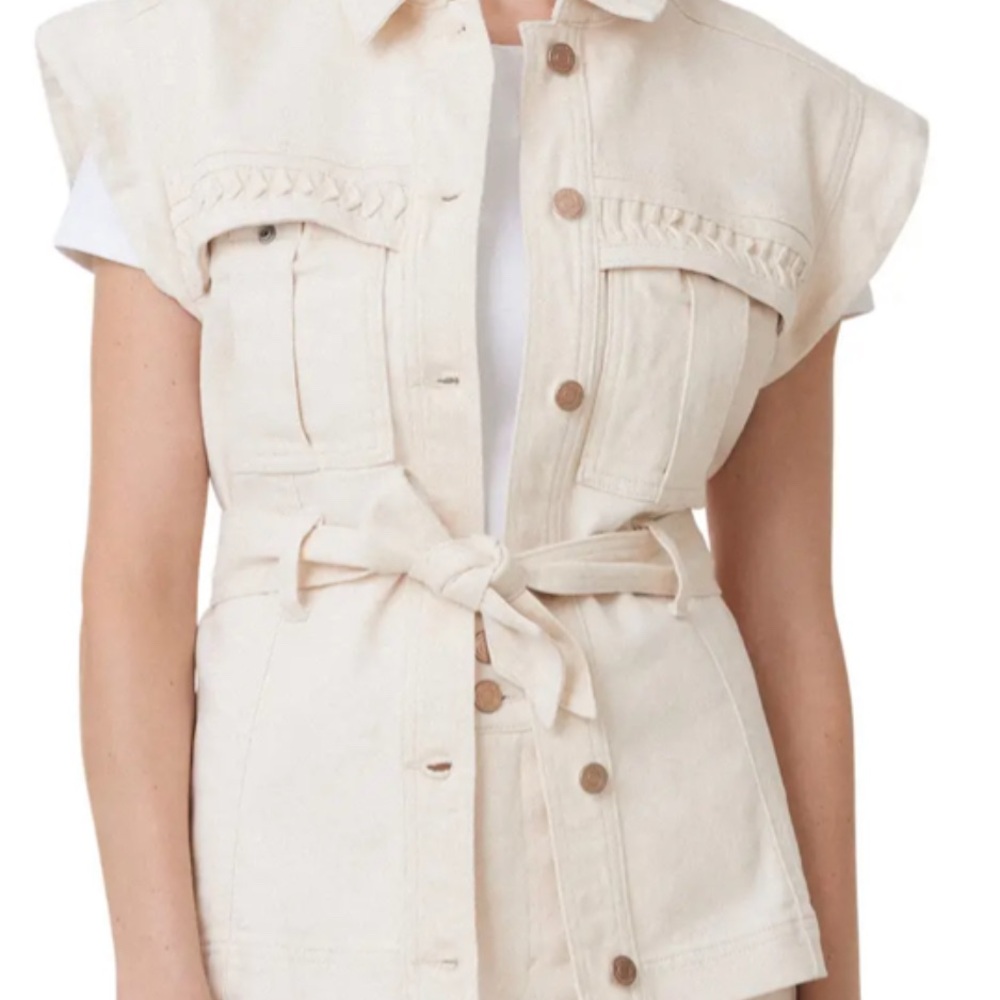 Habitual Cream Belted Vest - Picture 4 of 6